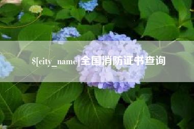 新昌全国消防证书查询