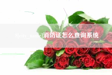 新昌消防证怎么查询系统