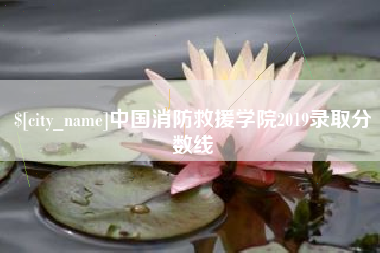 新昌中国消防救援学院2019录取分数线