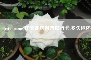 新昌诈骗冻结对方银行卡,多久返还