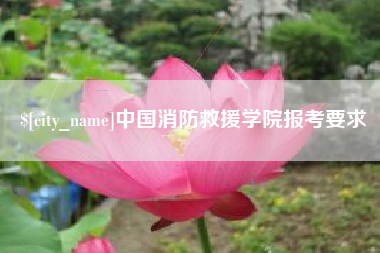 新昌中国消防救援学院报考要求