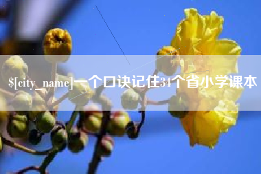 新昌一个口诀记住34个省小学课本