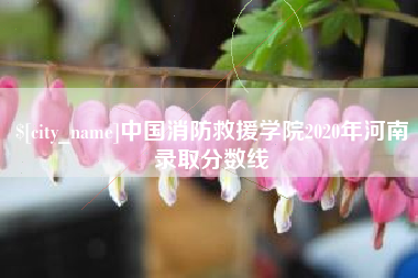 新昌中国消防救援学院2020年河南录取分数线