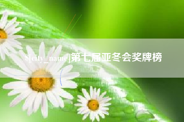 新昌第七届亚冬会奖牌榜