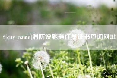 新昌消防设施操作员证书查询网址