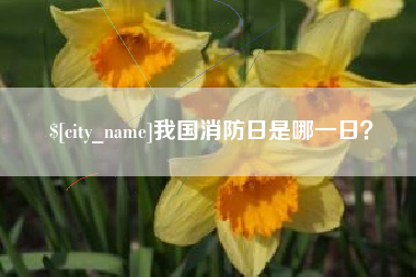新昌我国消防日是哪一日？