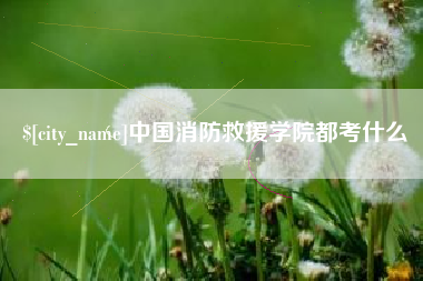 新昌中国消防救援学院都考什么