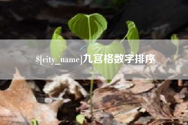 新昌九宫格数字排序