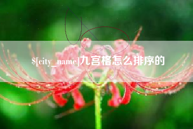 新昌九宫格怎么排序的