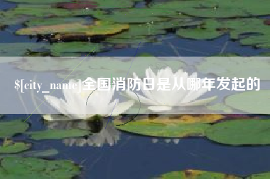 新昌全国消防日是从哪年发起的