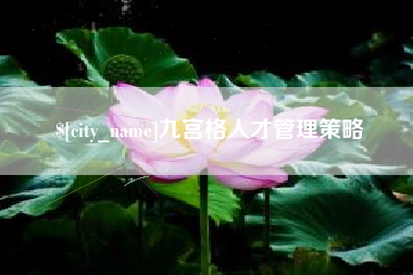 新昌九宫格人才管理策略