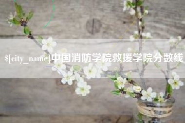 新昌中国消防学院救援学院分数线